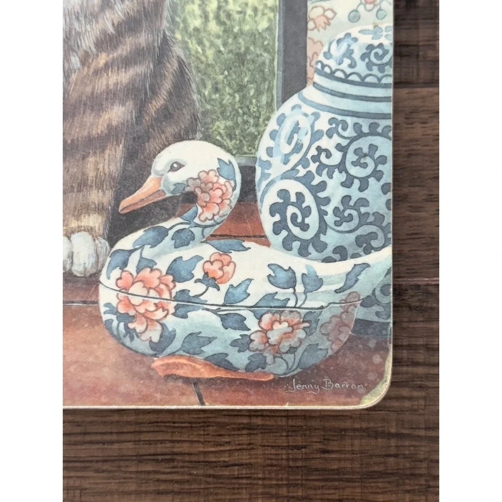 Vintage Jenny Barron Cat Melamine Chopping Board Wilscome Made in England